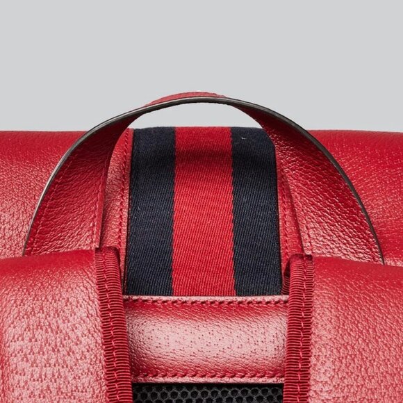 Gucci Red Leather Ophidia Medium Backpack Bag - Picture 5 of 12